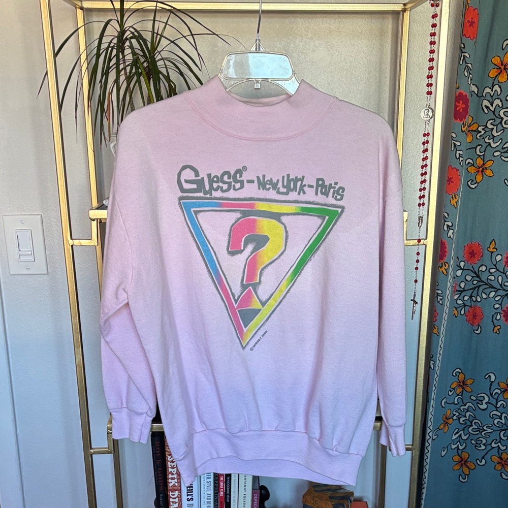 Guess Vintage Sweat Shirt in pale pink color